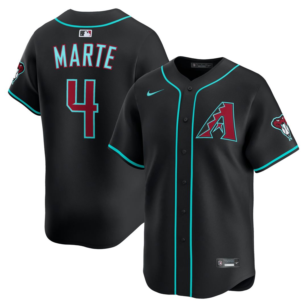 Ketel Marte Arizona Diamondbacks Nike Alternate Limited Jersey - Black Official MLB Team Apparel Baseball Fan Gear