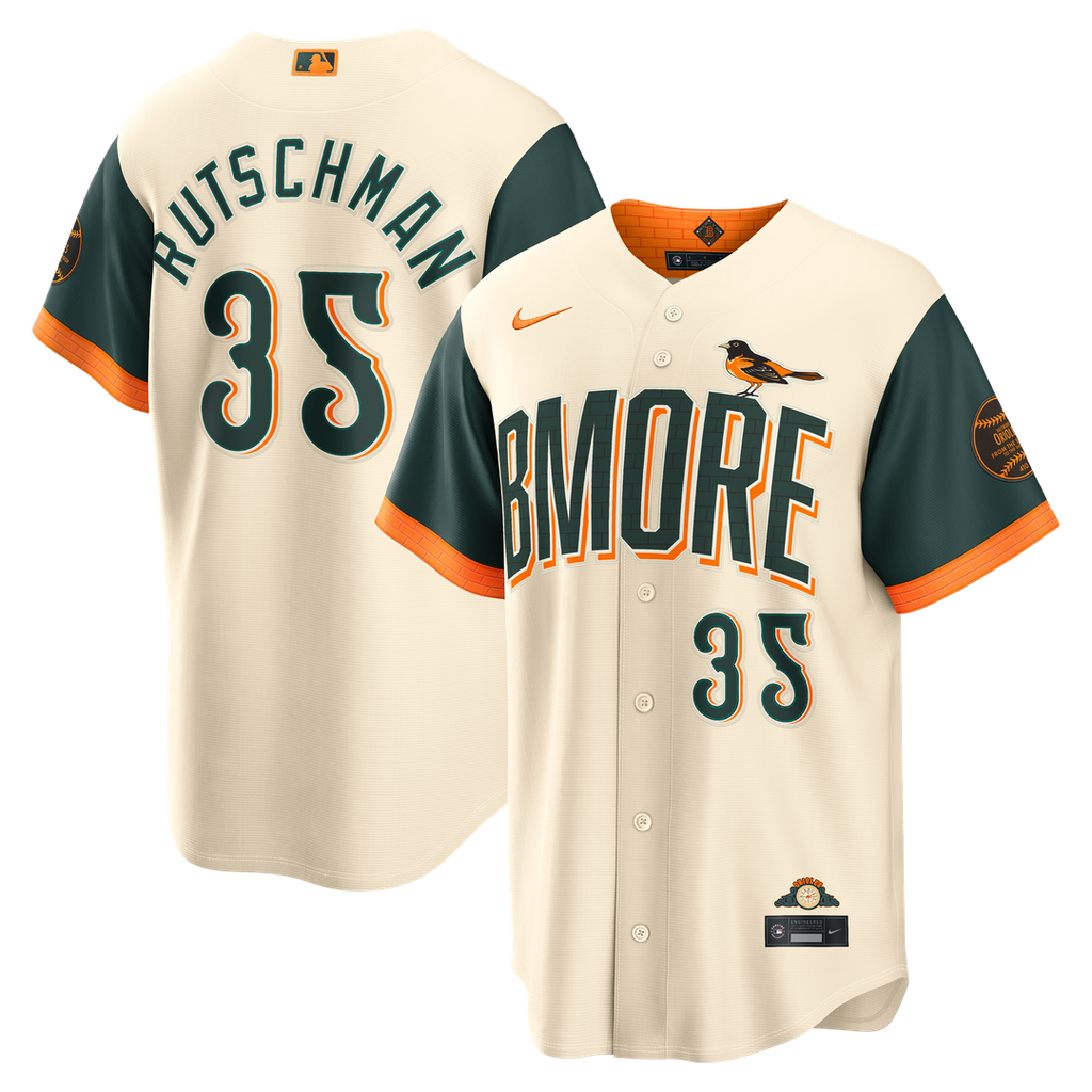 Adley Rutschman Baltimore Orioles Nike 2026 City Connect Stadium Jersey - Cream Official MLB Team Apparel Baseball Fan Gear