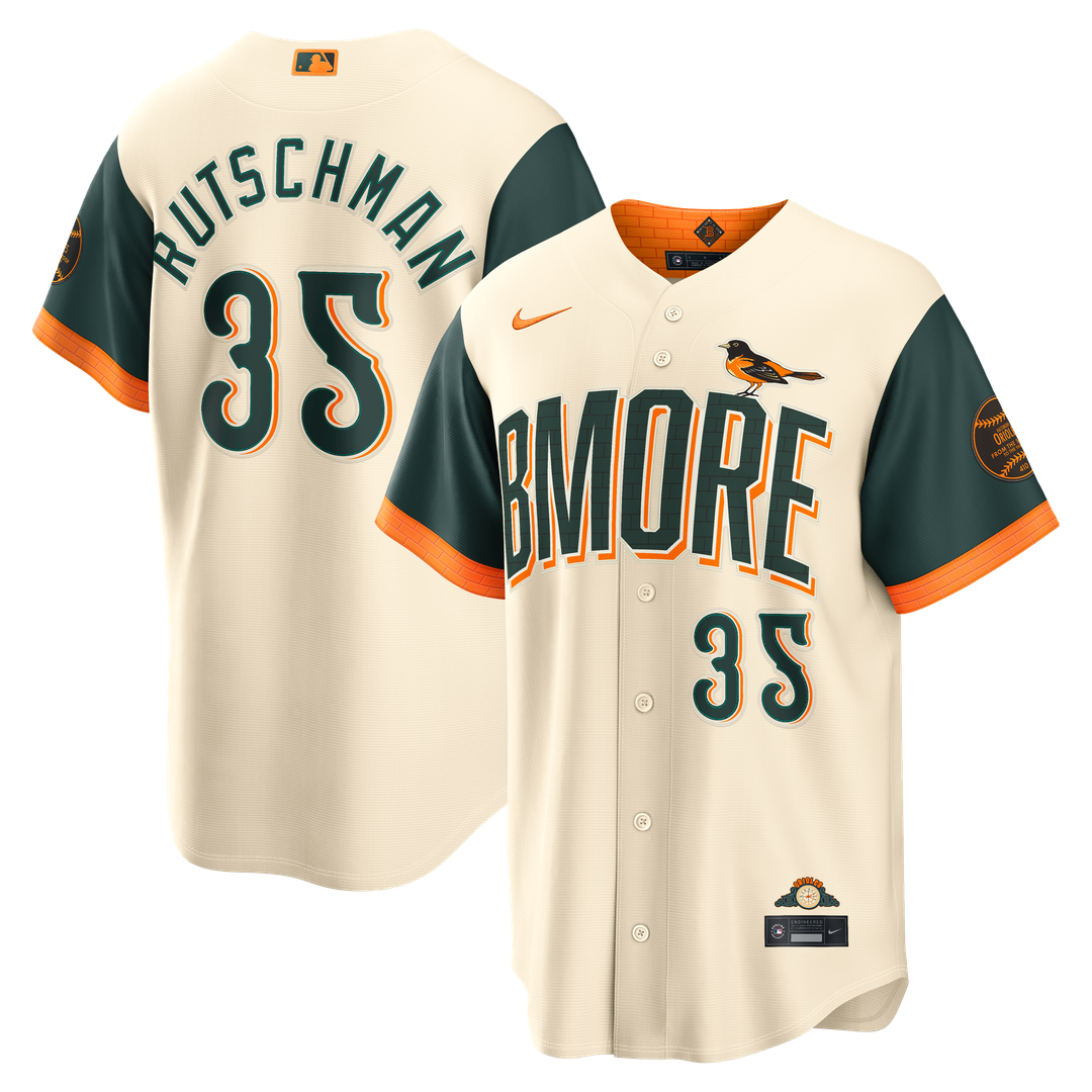 Adley Rutschman Baltimore Orioles Nike 2026 City Connect Stadium Jersey - Cream Official MLB Team Apparel Baseball Fan Gear