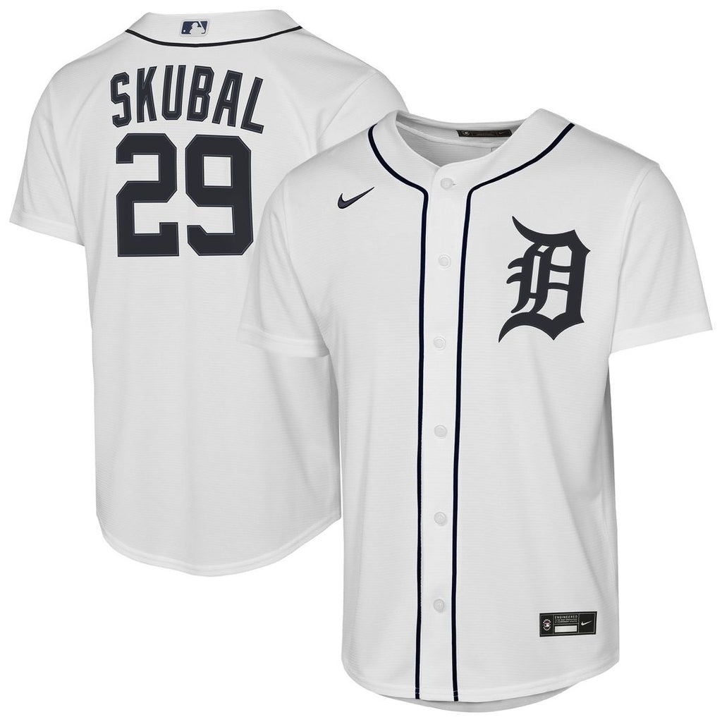 Tarik Skubal Detroit Tigers Nike Youth Home Replica Player Jersey - White Official MLB Team Apparel Baseball Fan Gear