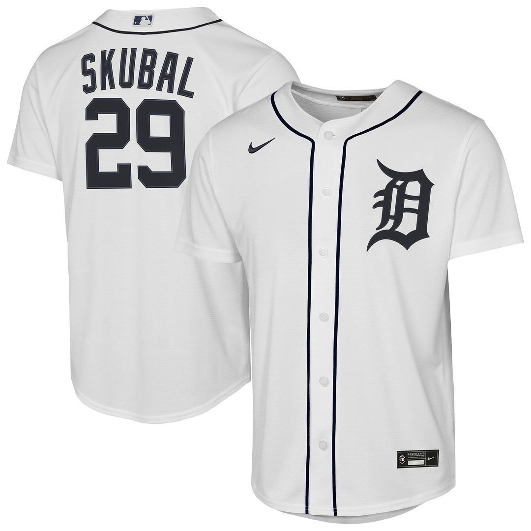 Tarik Skubal Detroit Tigers Nike Youth Home Replica Player Jersey - White Official MLB Team Apparel Baseball Fan Gear