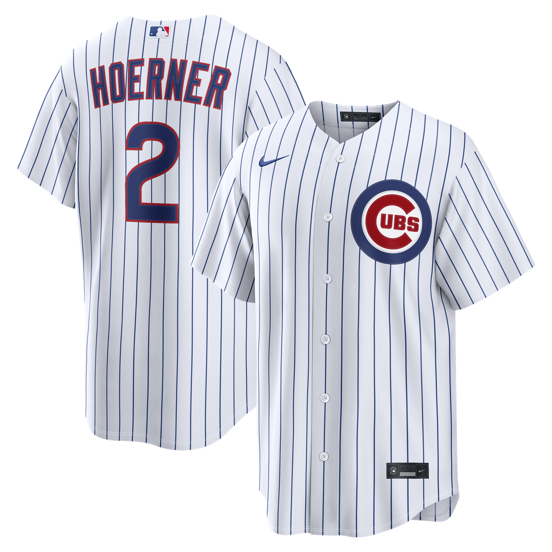 Nico Hoerner Chicago Cubs Nike Home Replica Jersey - White Official MLB Team Apparel Baseball Fan Gear