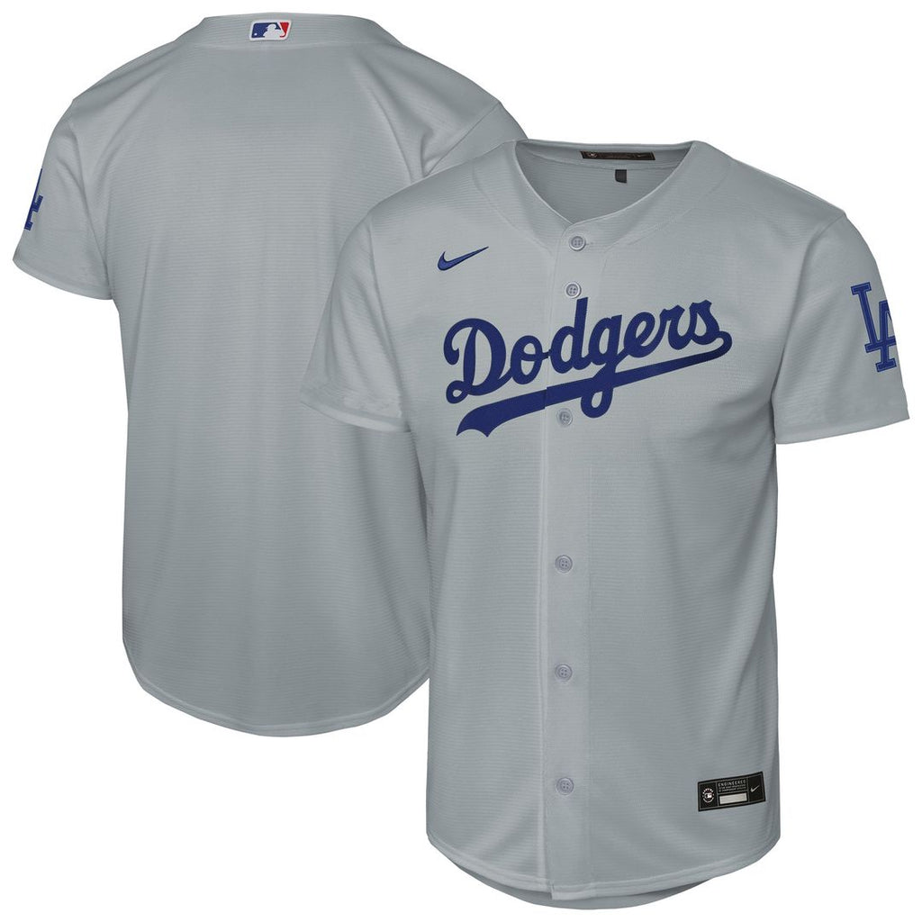 Los Angeles Dodgers Nike Youth Alternate Stadium Jersey - Gray Official MLB Team Apparel Baseball Fan Gear