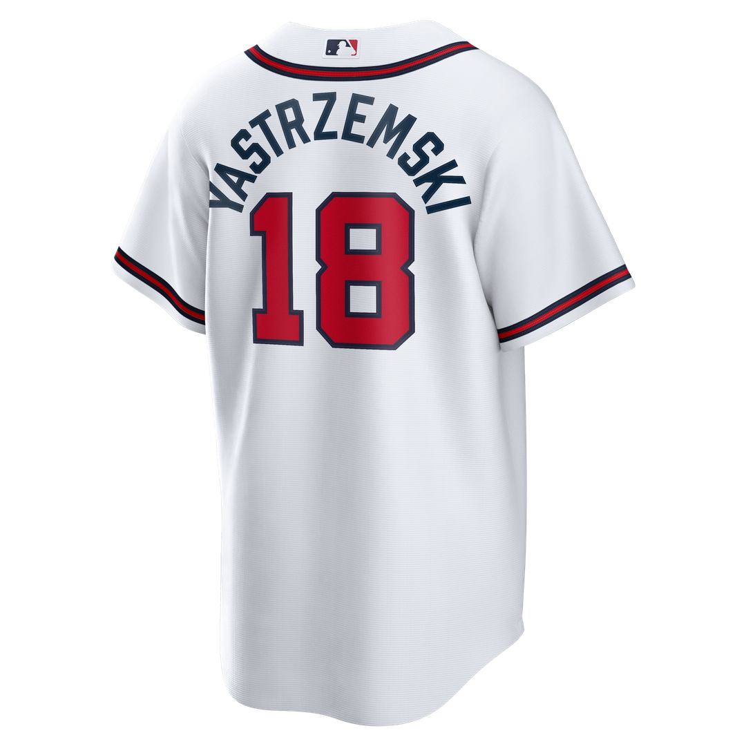 Mike Yastrzemski Atlanta Braves Nike Replica Jersey - White Official MLB Team Apparel Baseball Fan Gear