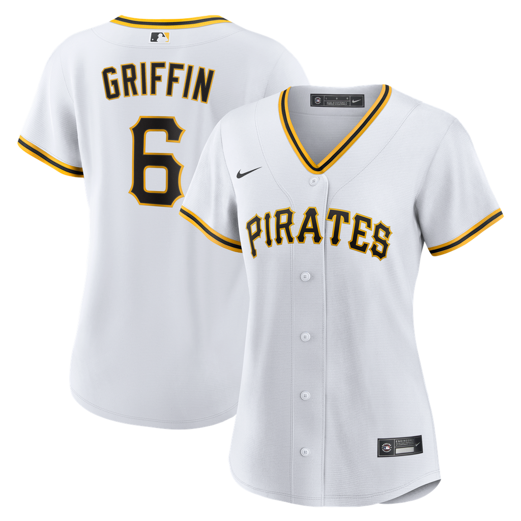 Konnor Griffin Pittsburgh Pirates Nike Women's Home Replica Jersey - White Official MLB Team Apparel Baseball Fan Gear