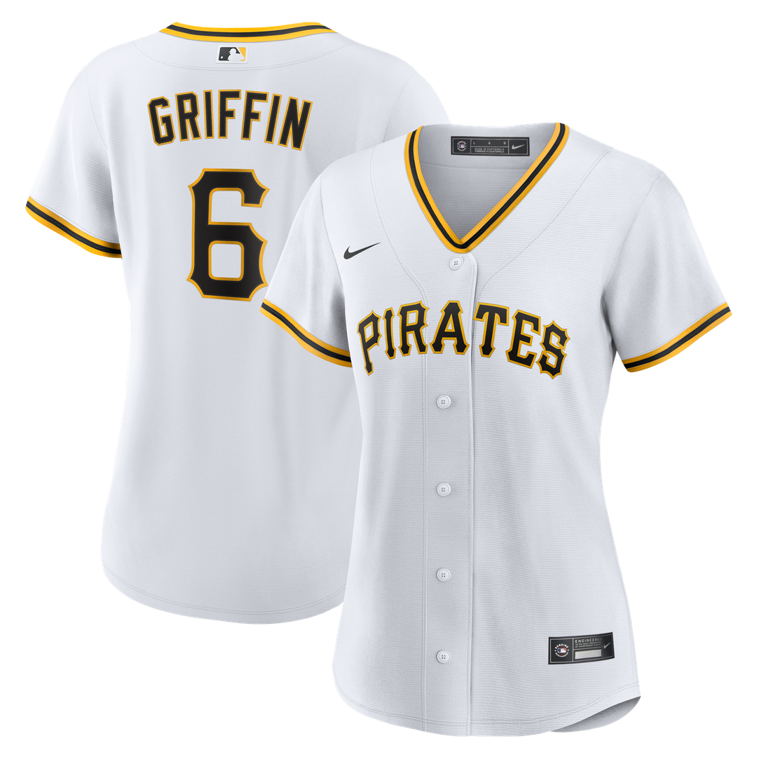 Konnor Griffin Pittsburgh Pirates Nike Women's Home Replica Jersey - White Official MLB Team Apparel Baseball Fan Gear
