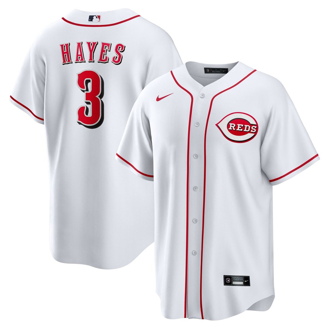 Ke'Bryan Hayes Cincinnati Reds Nike Home Replica Jersey - White Official MLB Team Apparel Baseball Fan Gear