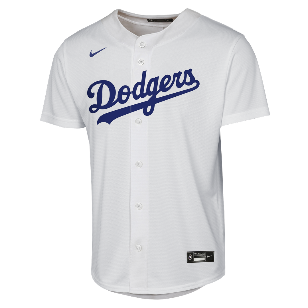 Yoshinobu Yamamoto Los Angeles Dodgers Nike Youth Home Baseline Jersey - White Official MLB Team Apparel Baseball Fan Gear
