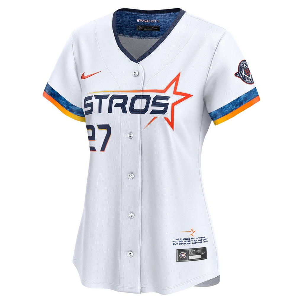 Jose Altuve Houston Astros Nike Women's 2025 City Connect Limited Jersey - White Official MLB Team Apparel Baseball Fan Gear