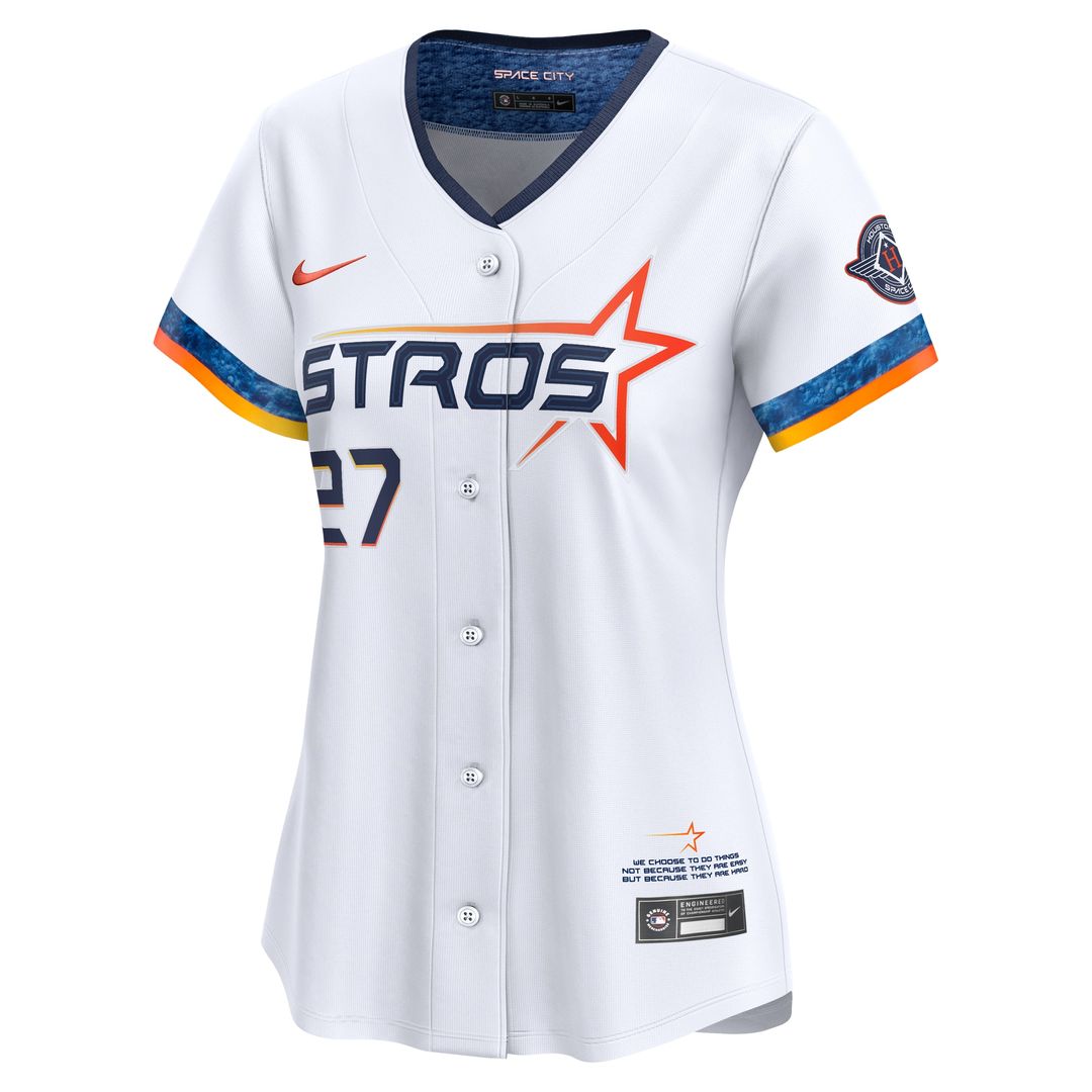 Jose Altuve Houston Astros Nike Women's 2025 City Connect Limited Jersey - White Official MLB Team Apparel Baseball Fan Gear