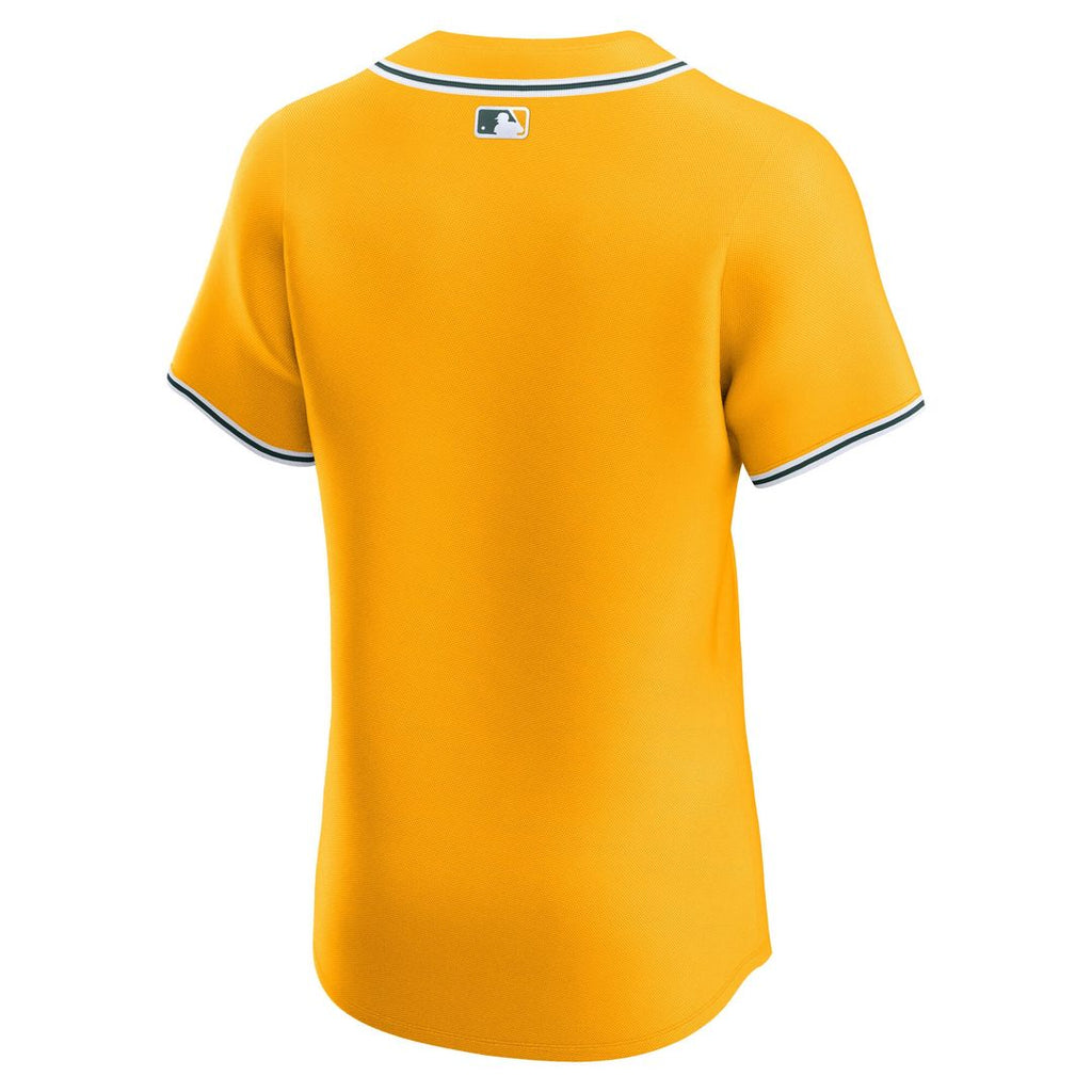 Athletics Nike Alternate 2 Elite Jersey - Gold Official MLB Team Apparel Baseball Fan Gear