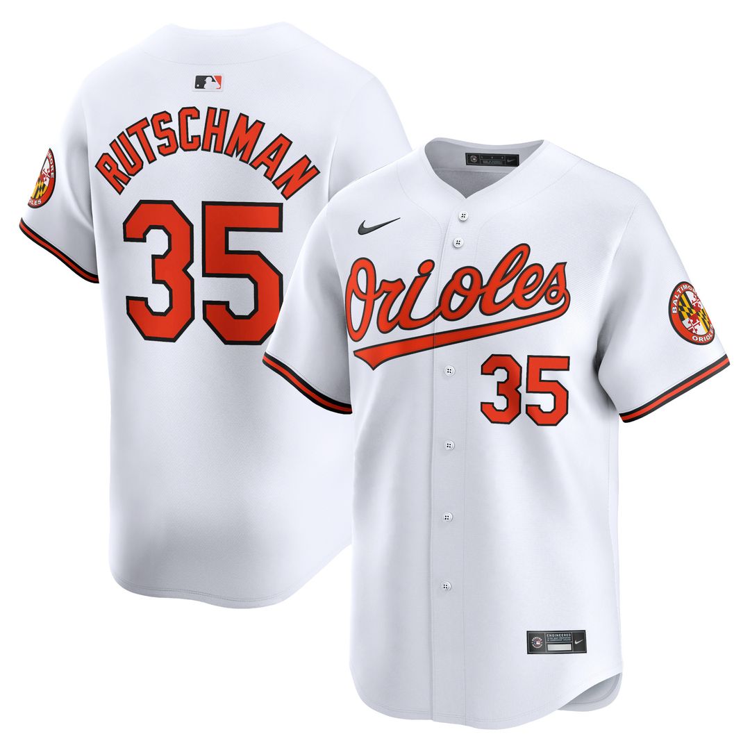 Adley Rutschman Baltimore Orioles Nike Home Limited Player Jersey - White Official MLB Team Apparel Baseball Fan Gear