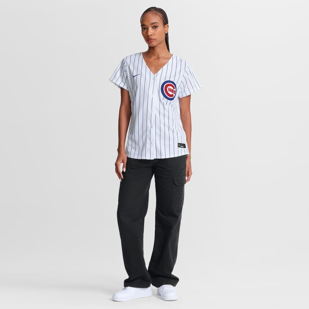 Chicago Cubs Nike Women's Home Replica Jersey - White Official MLB Team Apparel Baseball Fan Gear