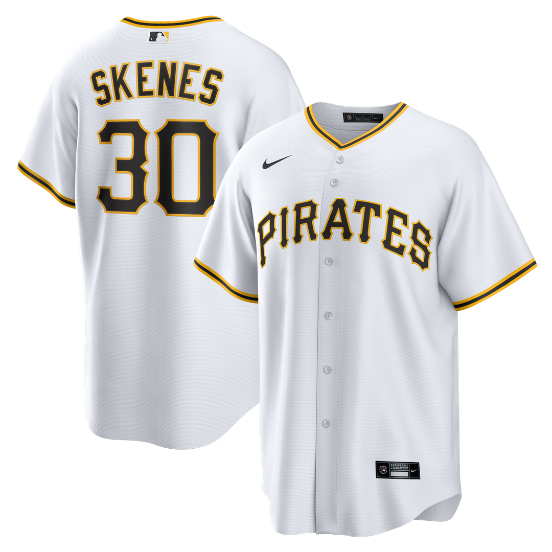 Paul Skenes Pittsburgh Pirates Nike Home Replica Player Jersey - White Official MLB Team Apparel Baseball Fan Gear