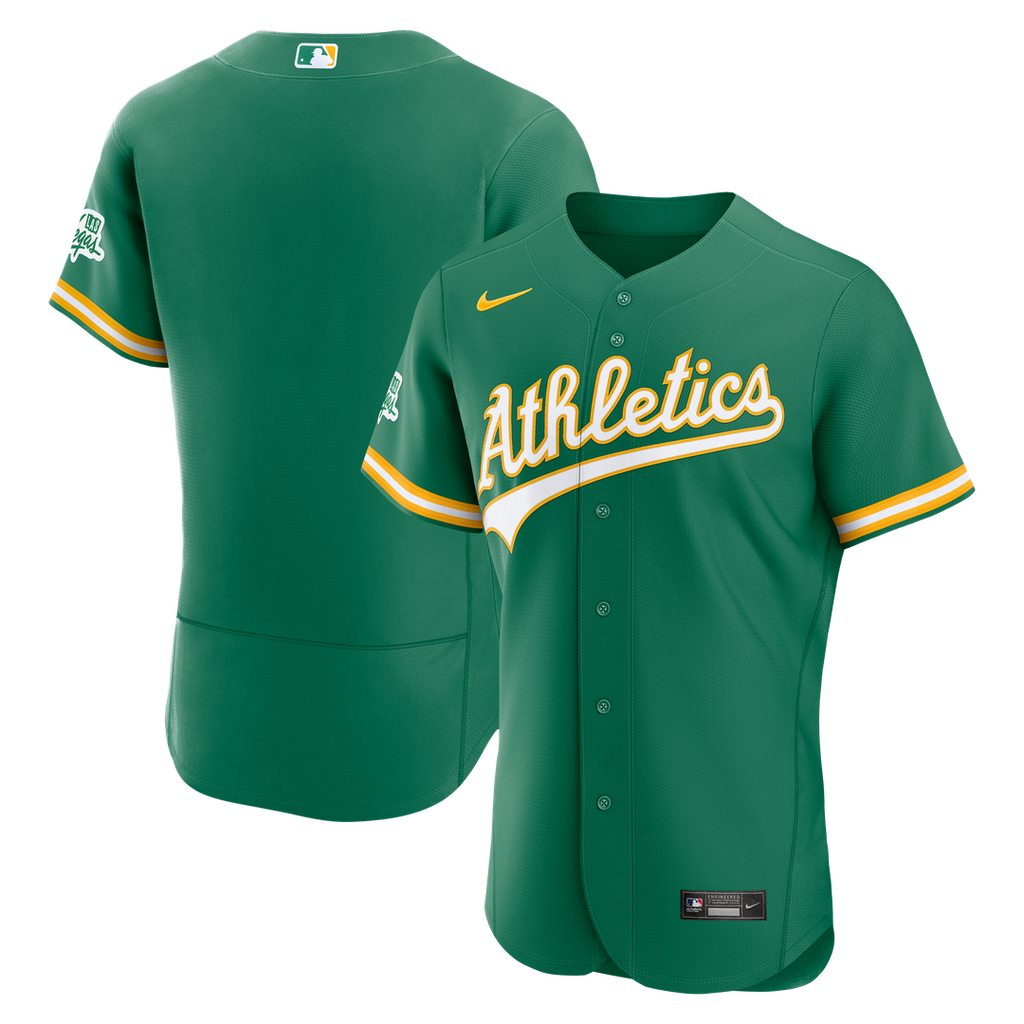 Athletics Nike Alternate Authentic Jersey - Green Official MLB Team Apparel Baseball Fan Gear