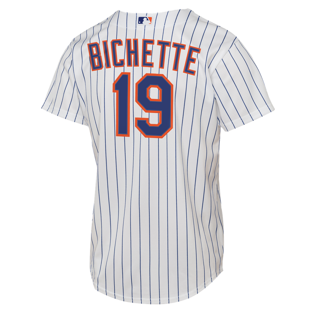 Bo Bichette New York Mets Nike Youth Home Baseline Jersey - White Official MLB Team Apparel Baseball Fan Gear