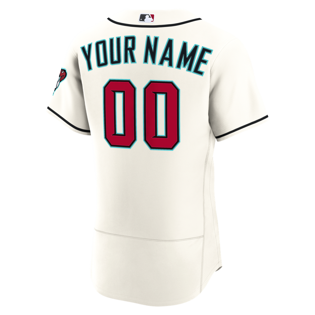 Arizona Diamondbacks Nike Home Authentic Custom Jersey - Cream Official MLB Team Apparel Baseball Fan Gear