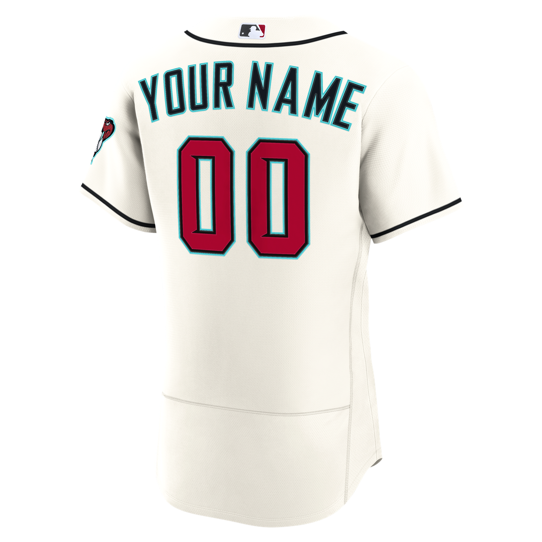 Arizona Diamondbacks Nike Home Authentic Custom Jersey - Cream Official MLB Team Apparel Baseball Fan Gear