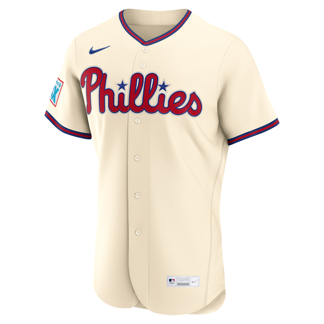 Bryce Harper Philadelphia Phillies Nike Alternate Authentic Sponsor Patch Jersey - Light Blue Official MLB Team Apparel Baseball Fan Gear