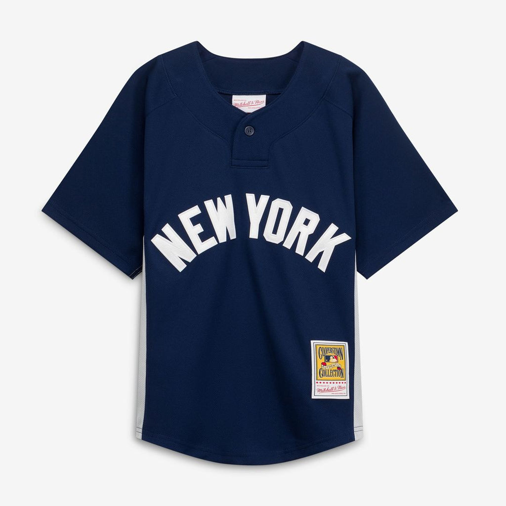 Mitchell & Ness CC Sabathia New York Yankees Youth Navy Mesh Batting Practice Jersey Official MLB Team Apparel Baseball Fan Gear
