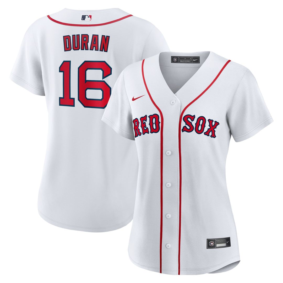 Jarren Duran Boston Red Sox Nike Women's Replica Player Jersey - White Official MLB Team Apparel Baseball Fan Gear