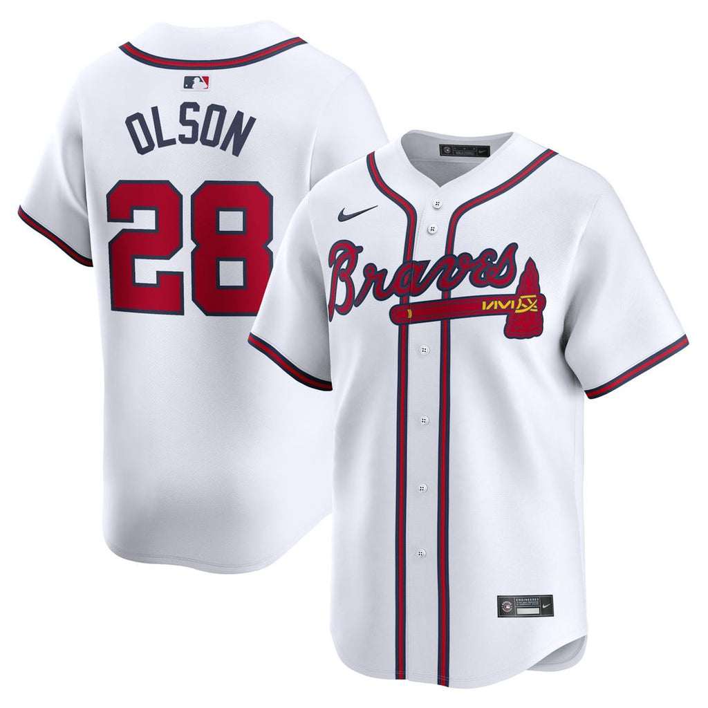 Matt Olson Atlanta Braves Nike Home Limited Player Jersey - White Official MLB Team Apparel Baseball Fan Gear