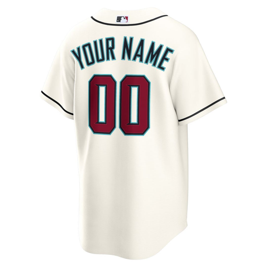 Arizona Diamondbacks Nike Home Custom Replica Jersey - Cream Official MLB Team Apparel Baseball Fan Gear
