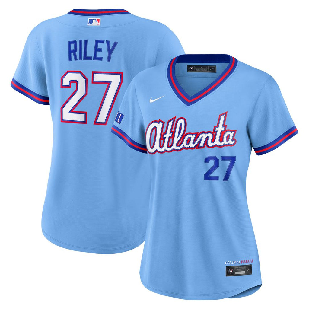 Austin Riley Atlanta Braves Nike Women's 2026 City Connect Stadium Jersey - Powder Blue Official MLB Team Apparel Baseball Fan Gear