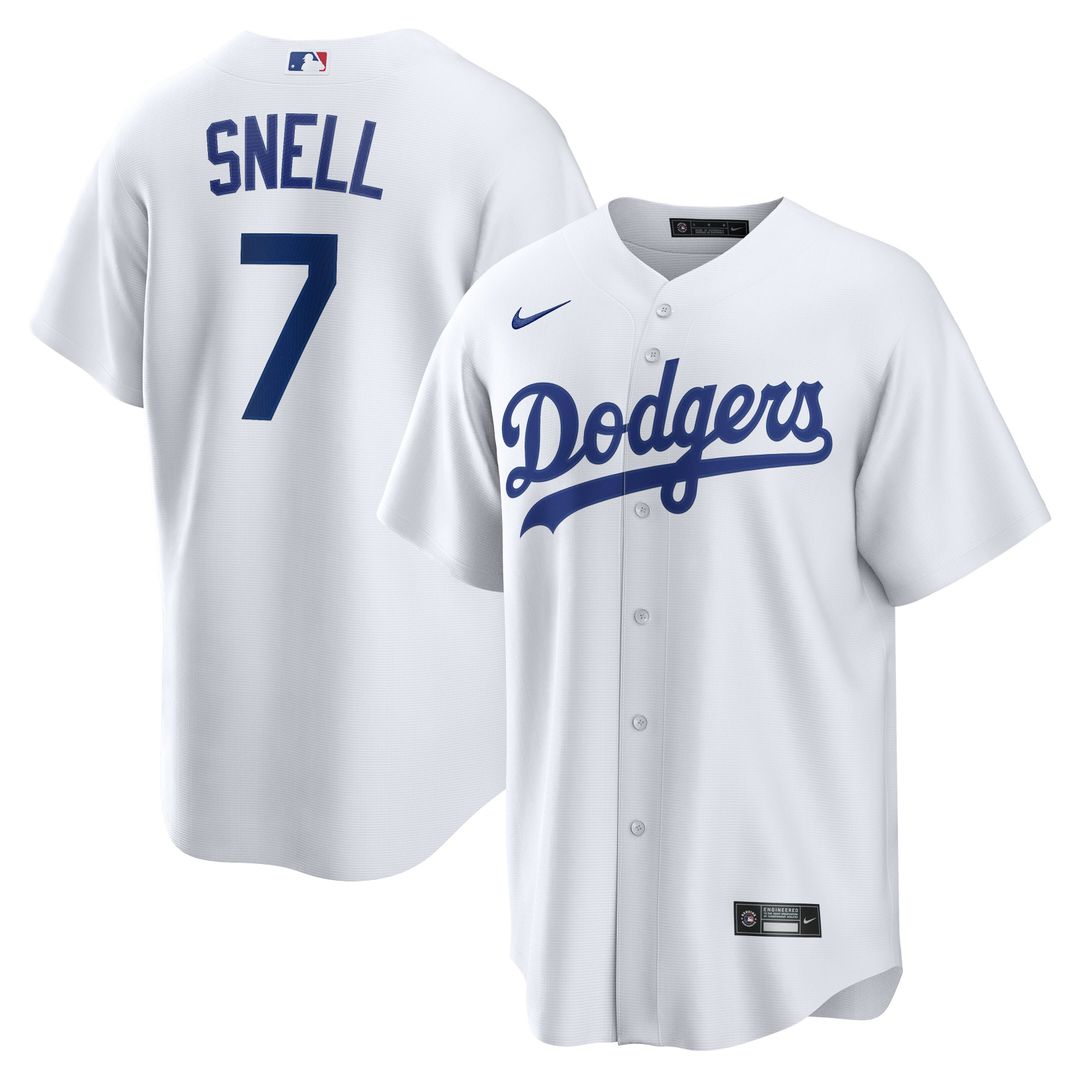 Blake Snell Los Angeles Dodgers Nike Home Replica Jersey - White Official MLB Team Apparel Baseball Fan Gear