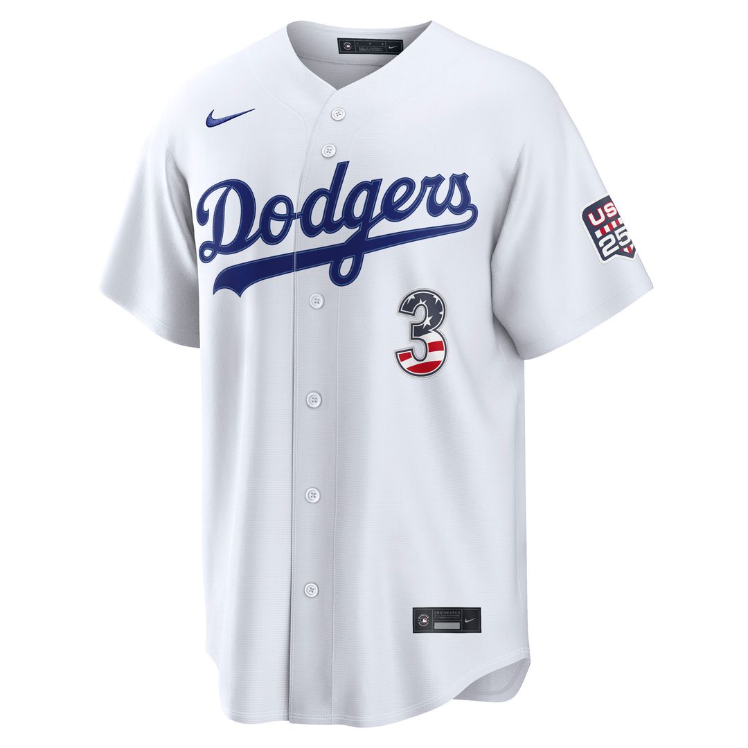 Edwin Díaz Los Angeles Dodgers Nike USA 250 Fourth of July Home Stadium Jersey - White Official MLB Team Apparel Baseball Fan Gear