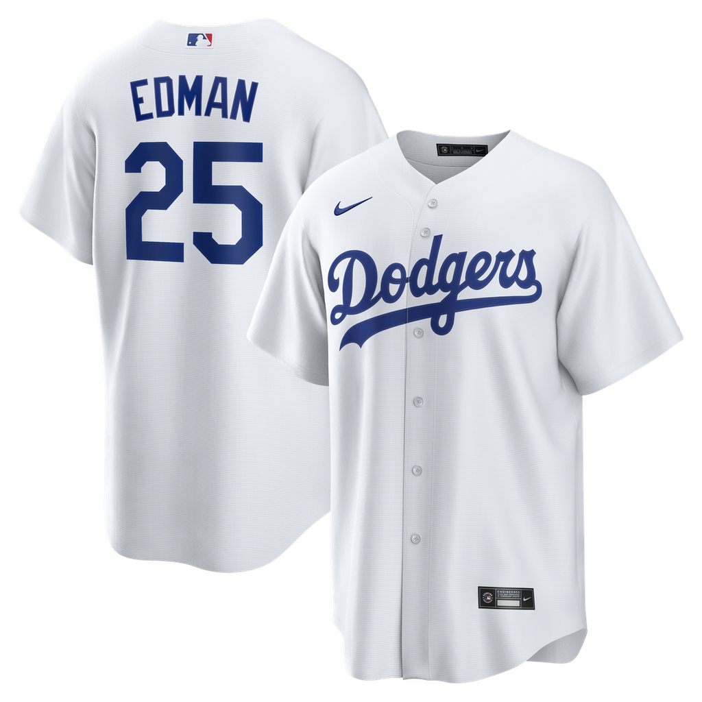 Tommy Edman Los Angeles Dodgers Nike Home Replica Jersey - White Official MLB Team Apparel Baseball Fan Gear