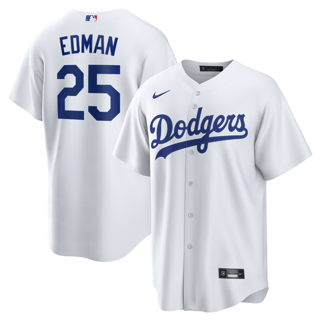 Tommy Edman Los Angeles Dodgers Nike Home Replica Jersey - White Official MLB Team Apparel Baseball Fan Gear
