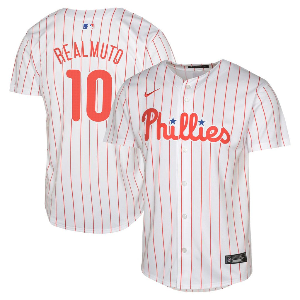 J.T. Realmuto Philadelphia Phillies Nike Youth Home Limited Jersey – White Official MLB Team Apparel Baseball Fan Gear