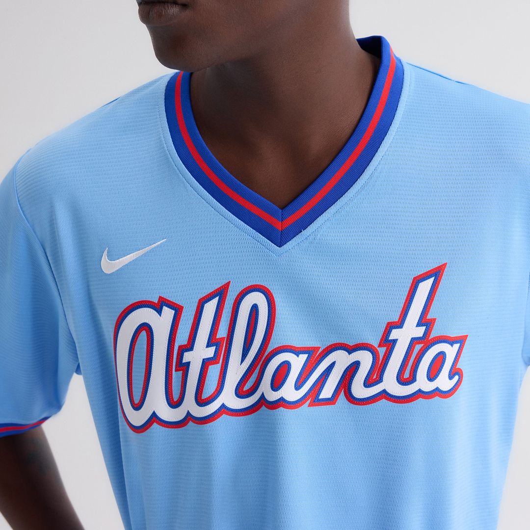 Atlanta Braves Nike 2026 City Connect Stadium Jersey - Powder Blue Official MLB Team Apparel Baseball Fan Gear