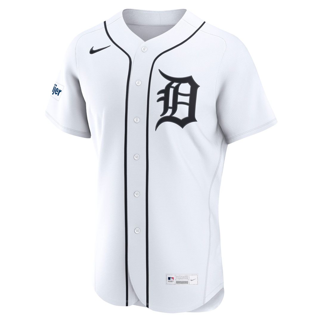 Detroit Tigers Nike Home Authentic Jersey - White Official MLB Team Apparel Baseball Fan Gear