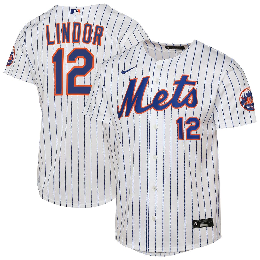 Francisco Lindor New York Mets Nike Youth Road Stadium Player Jersey - Gray Official MLB Team Apparel Baseball Fan Gear