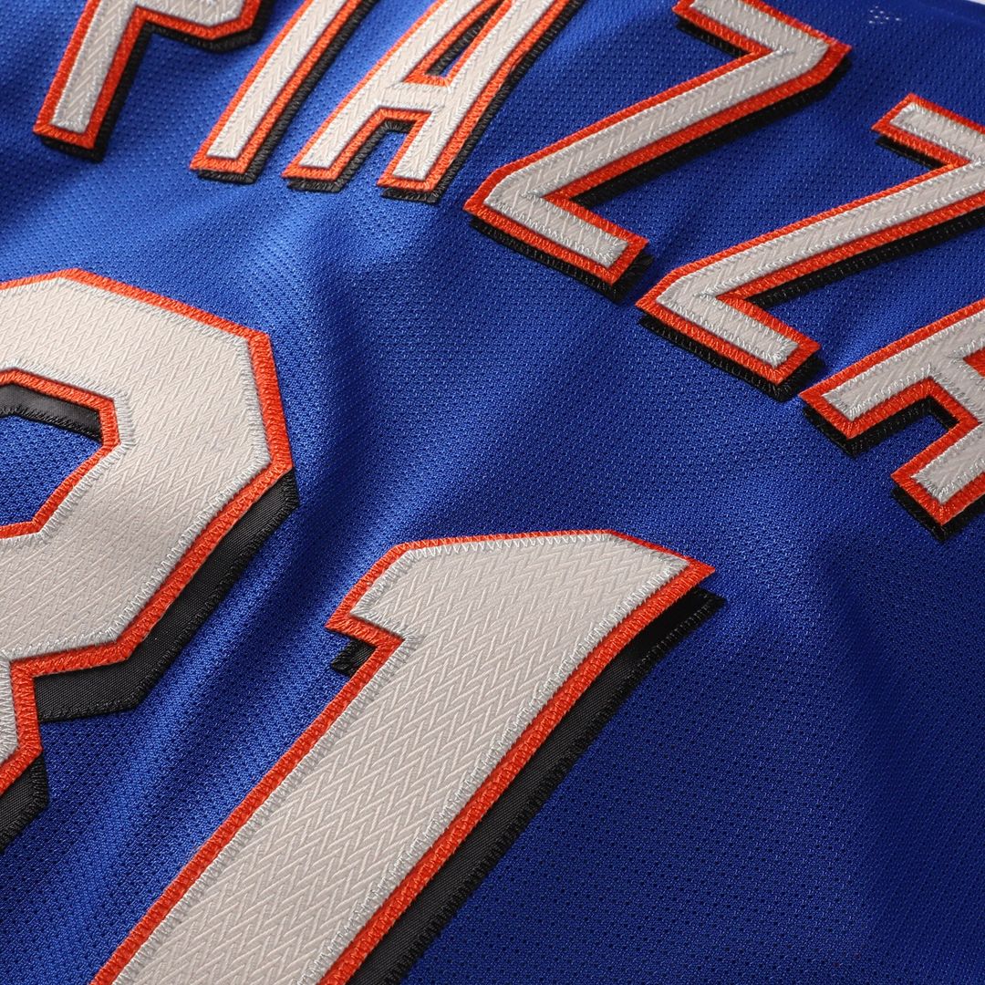 Mike Piazza New York Mets Mitchell & Ness Cooperstown Collection Mesh Batting Practice Button-Up Jersey - Royal Official MLB Team Apparel Baseball Fan