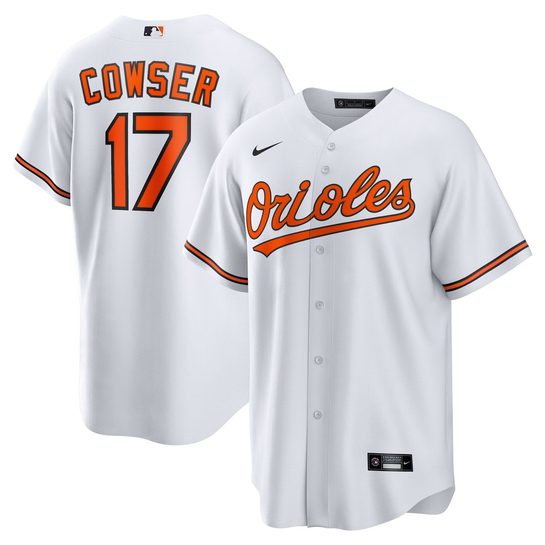Colton Cowser Baltimore Orioles Nike Home Replica Jersey - White Official MLB Team Apparel Baseball Fan Gear