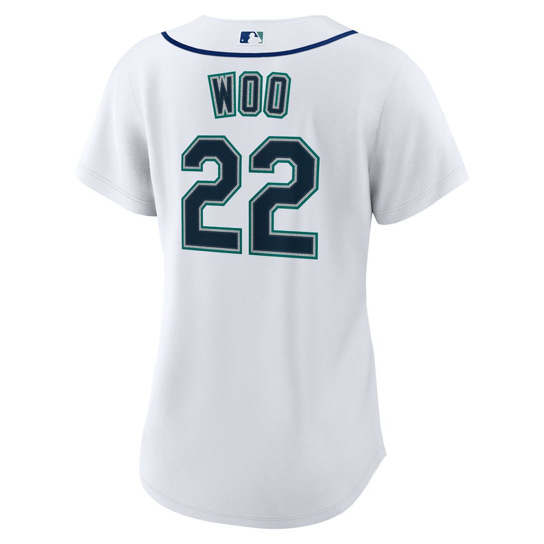 Bryan Woo Seattle Mariners Nike Women's Home Replica Jersey - White Official MLB Team Apparel Baseball Fan Gear