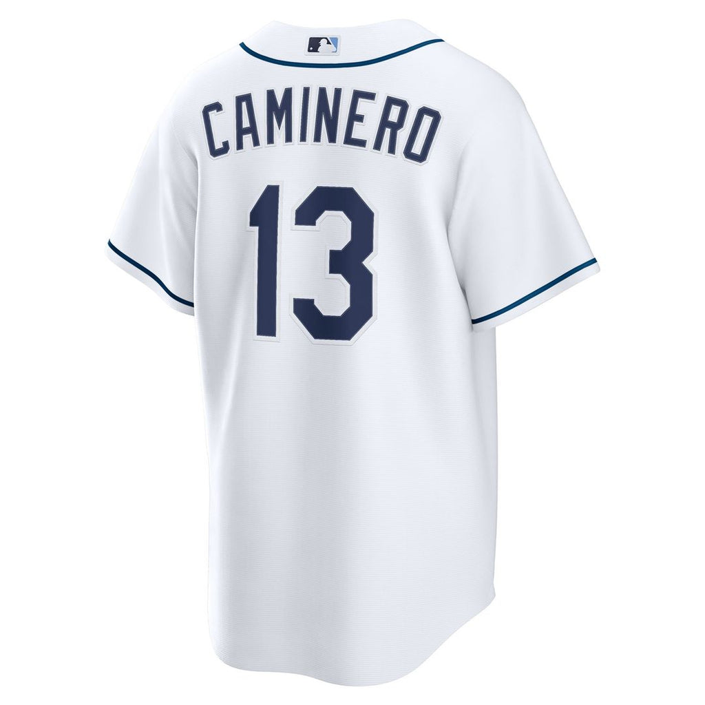 Junior Caminero Tampa Bay Rays Nike Youth Home Replica Jersey - White Official MLB Team Apparel Baseball Fan Gear