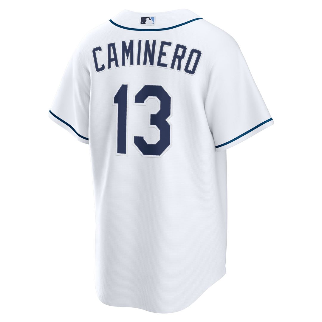 Junior Caminero Tampa Bay Rays Nike Youth Home Replica Jersey - White Official MLB Team Apparel Baseball Fan Gear