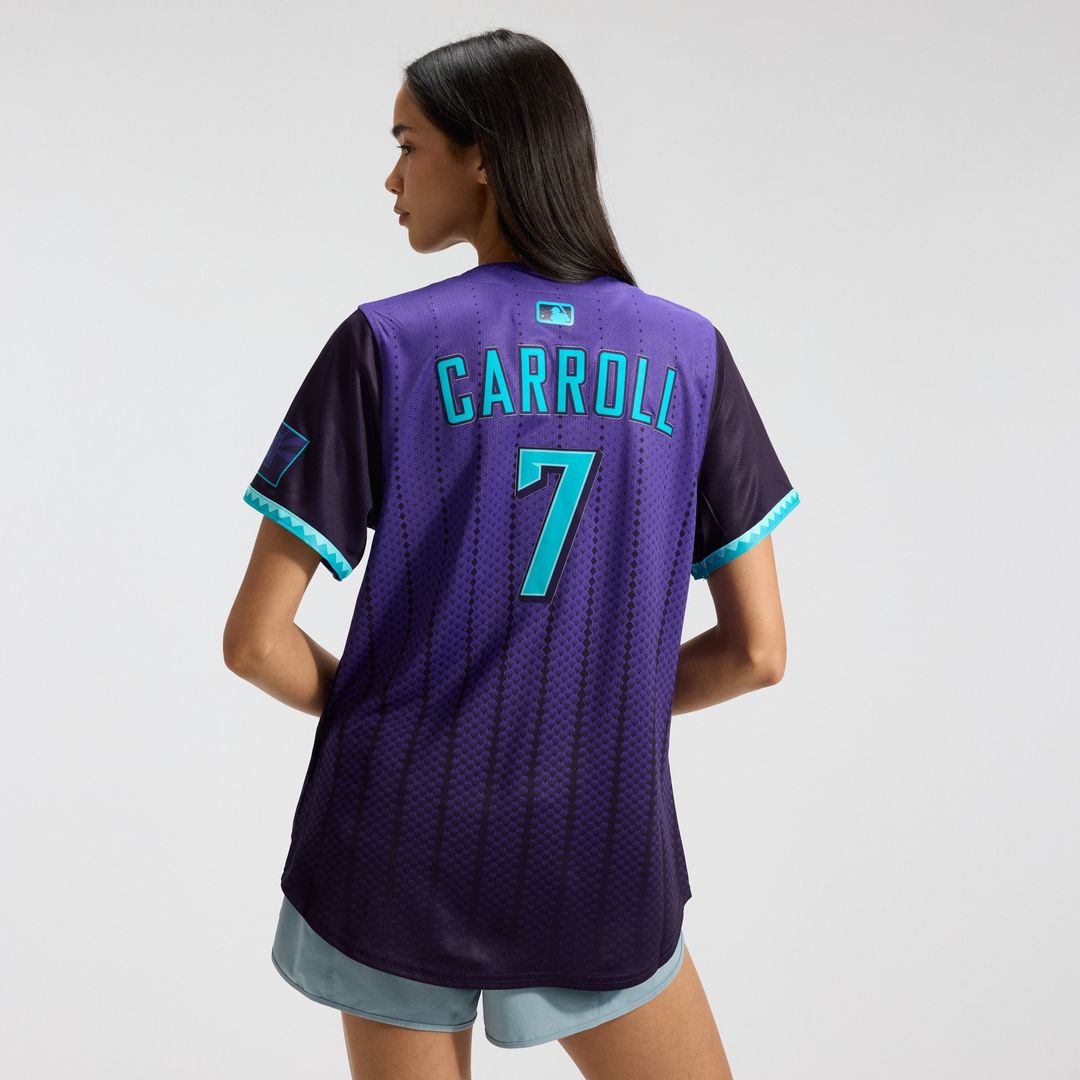 Corbin Carroll Arizona Diamondbacks Nike Women's 2025 City Connect Limited Player Jersey - Purple Official MLB Team Apparel Baseball Fan Gear