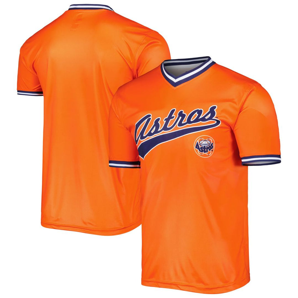 Houston Astros Stitches Cooperstown Collection Team Jersey - Orange Official MLB Team Apparel Baseball Fan Gear