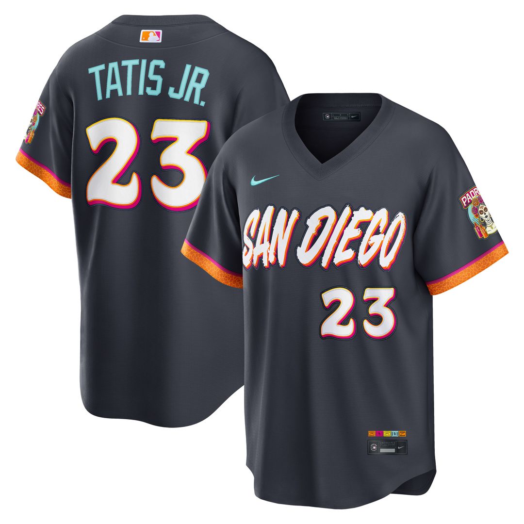 Fernando Tatis Jr. San Diego Padres Nike 2026 City Connect Stadium Jersey - Obsidian Official MLB Team Apparel Baseball Fan Gear