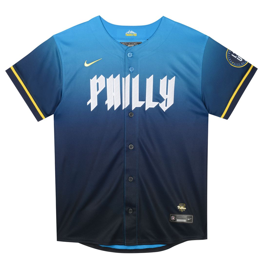 Philadelphia Phillies Nike Preschool City Connect Jersey - Blue Official MLB Team Apparel Baseball Fan Gear