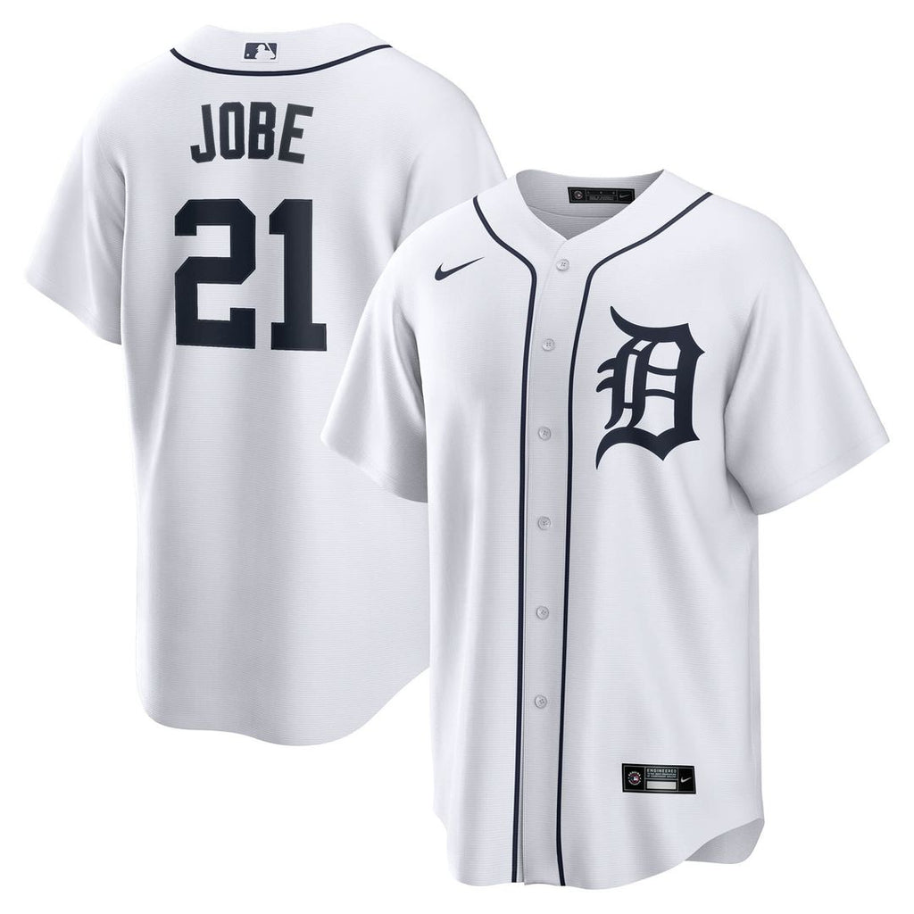 Jackson Jobe Detroit Tigers Nike Home Replica Jersey - White Official MLB Team Apparel Baseball Fan Gear