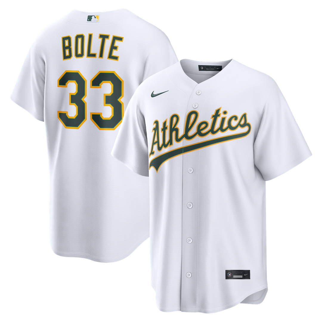 Henry Bolte Athletics Nike Home Replica Jersey - White Official MLB Team Apparel Baseball Fan Gear