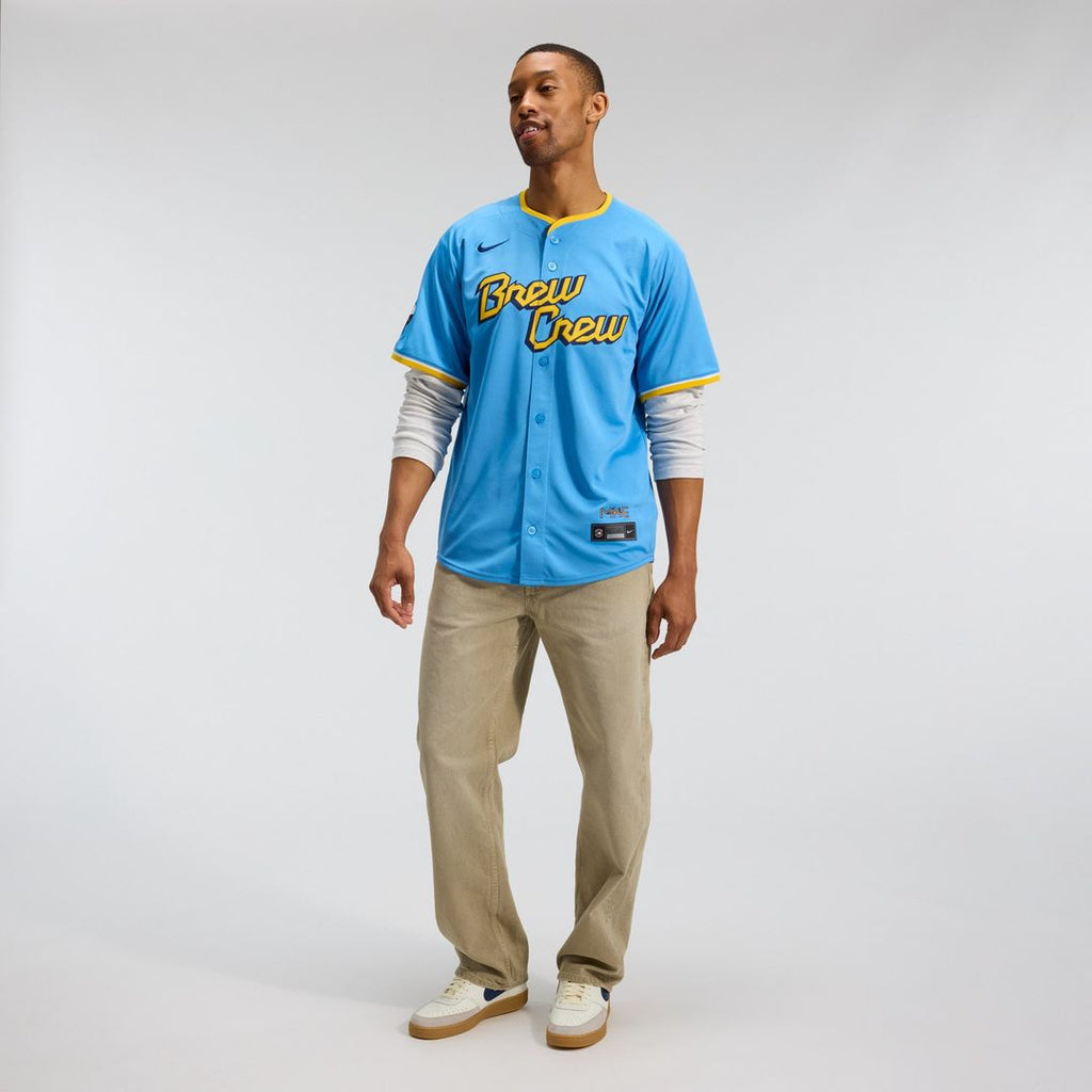 Milwaukee Brewers Nike City Connect Limited Jersey - Light Blue Official MLB Team Apparel Baseball Fan Gear