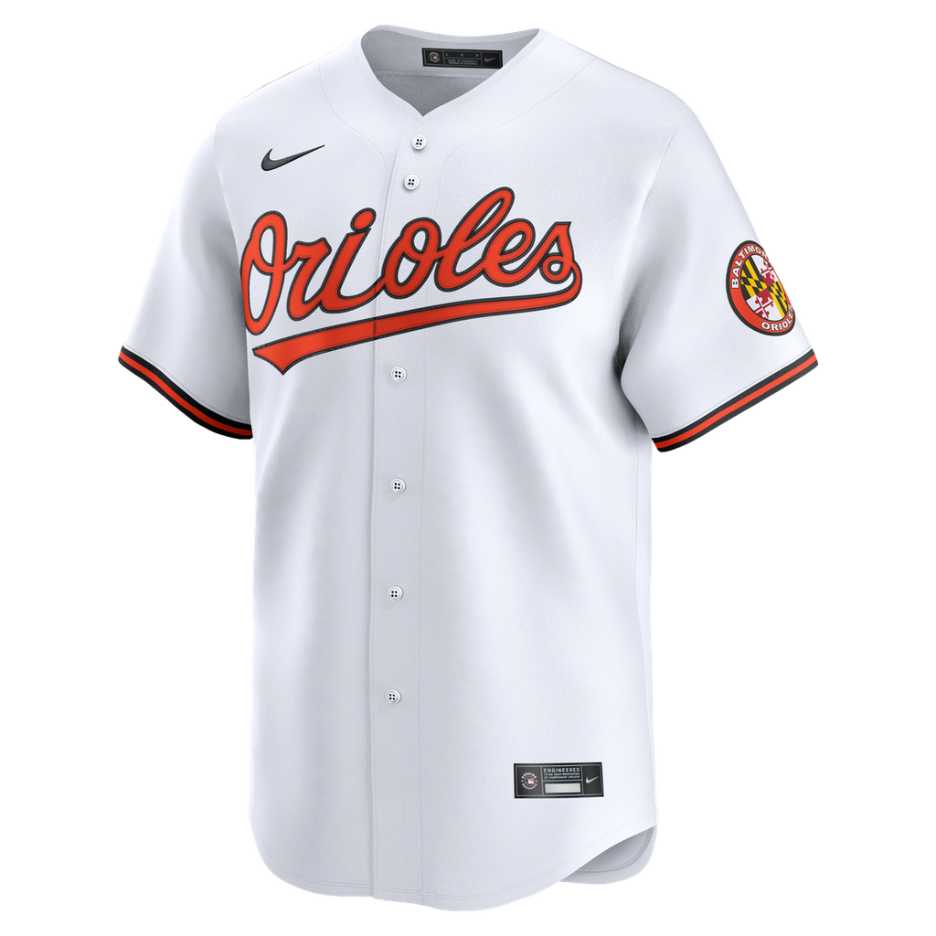 Baltimore Orioles Nike Home Limited Jersey - White Official MLB Team Apparel Baseball Fan Gear