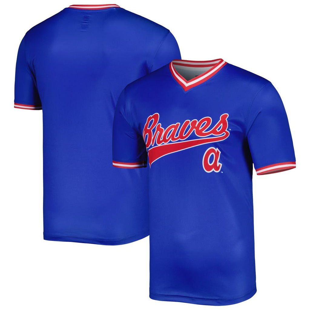 Atlanta Braves Stitches Cooperstown Collection Team Jersey - Royal Official MLB Team Apparel Baseball Fan Gear
